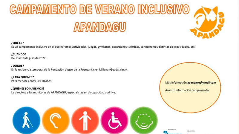 CAMPAMENTO DE VERANO INCLUSIVO APANDAGU